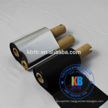 Black textile fabric label thermal ribbon